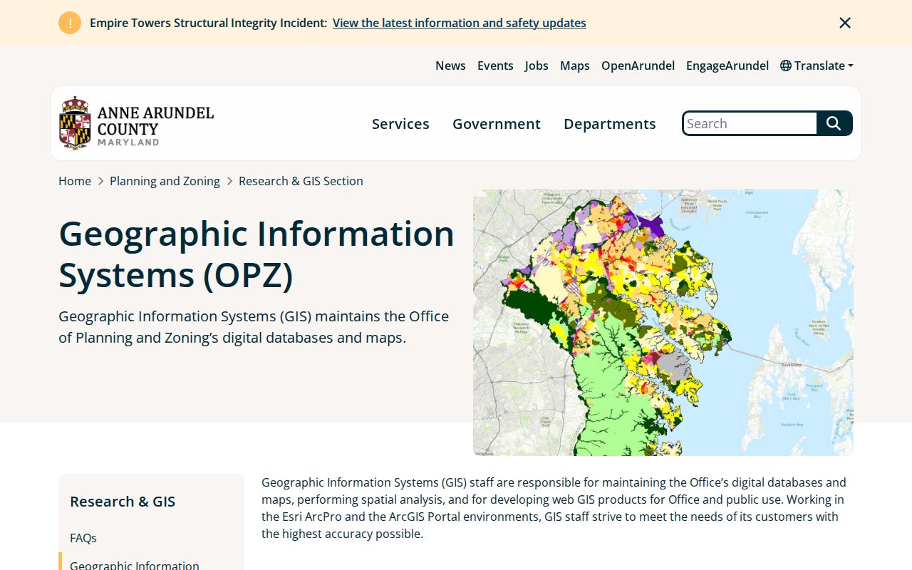Annapolis people search Anne Arundel County GIS viewers