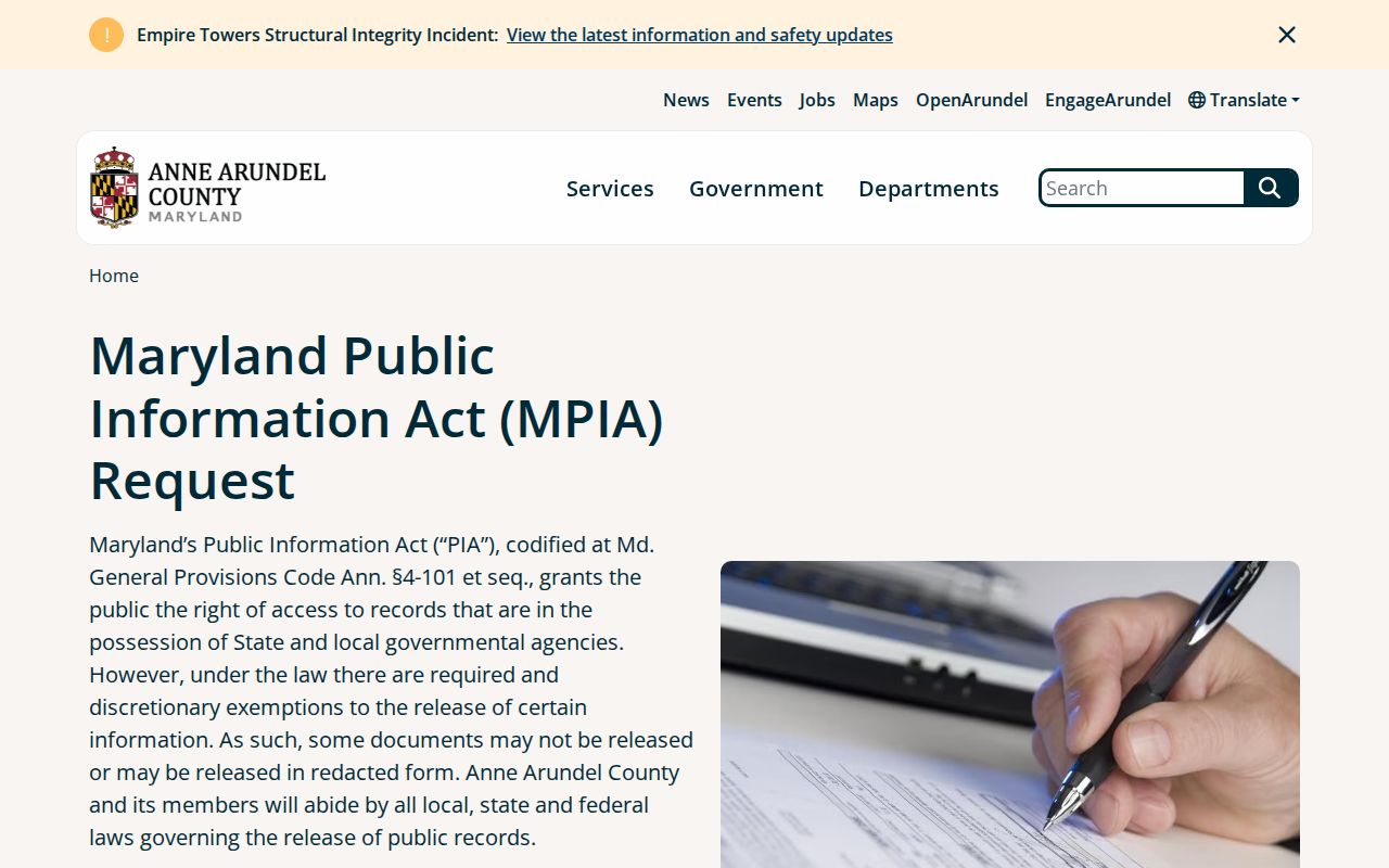 Annapolis people search county records request portal