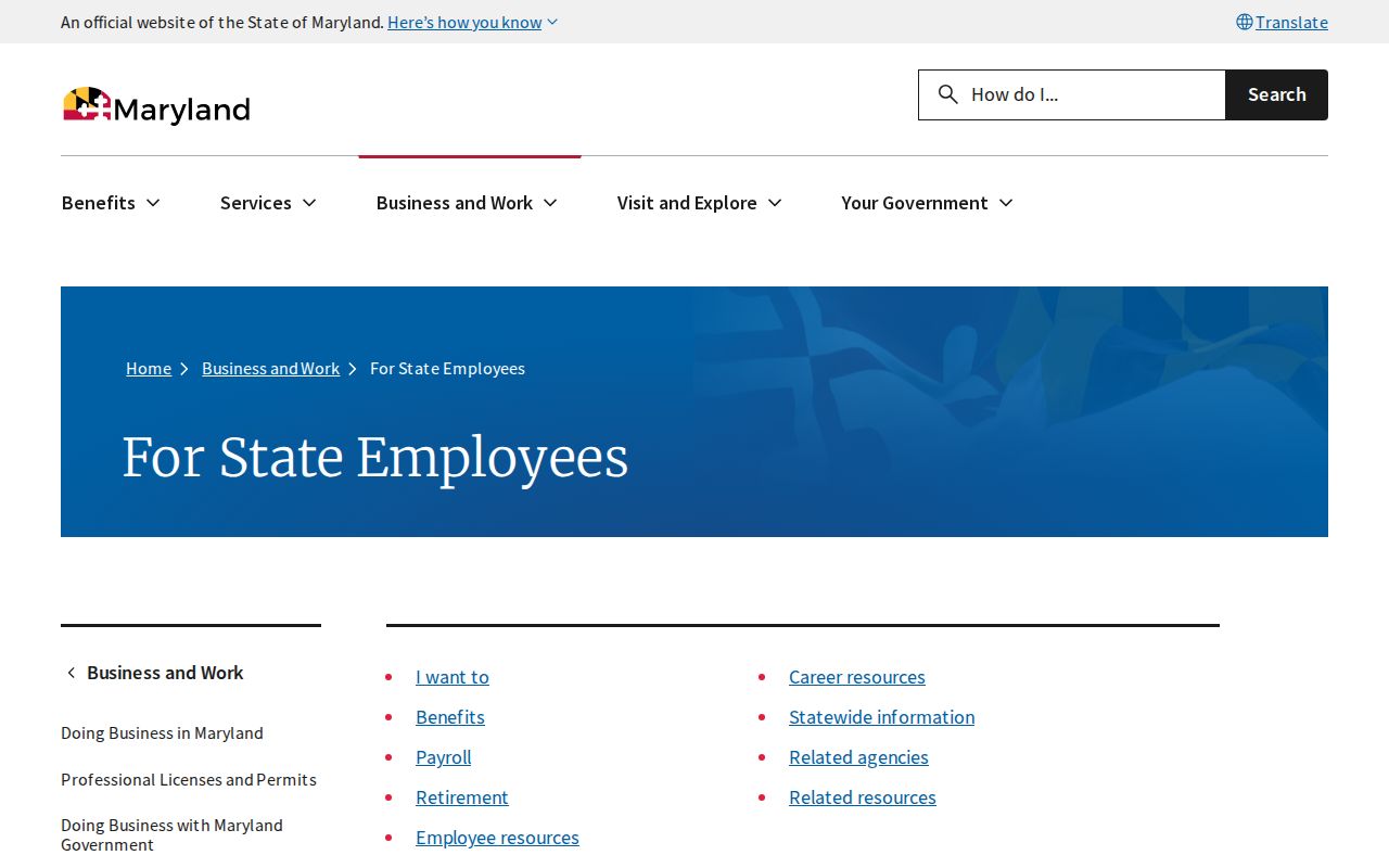 Annapolis people directories Maryland state employee gateway