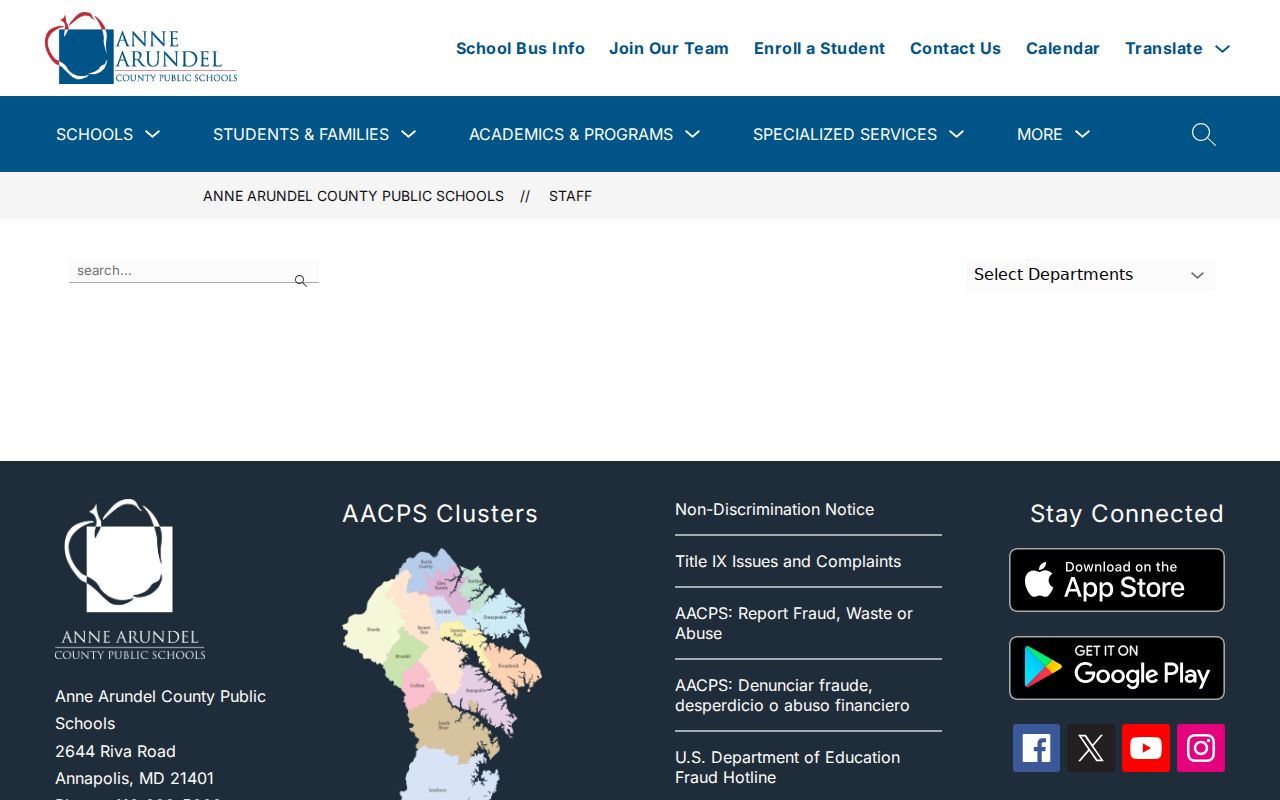 Annapolis people directories Anne Arundel school staff search