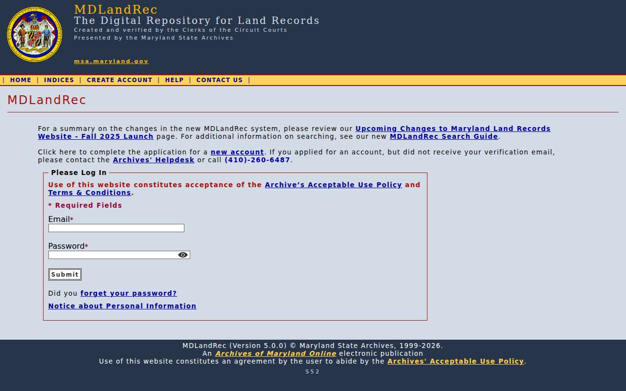 Annapolis public records MDLandRec login gateway